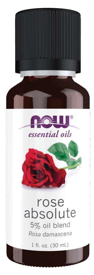 Rose Absolute 5% Essential Oil Pure Jojoba Oil Blend NOW FOODS