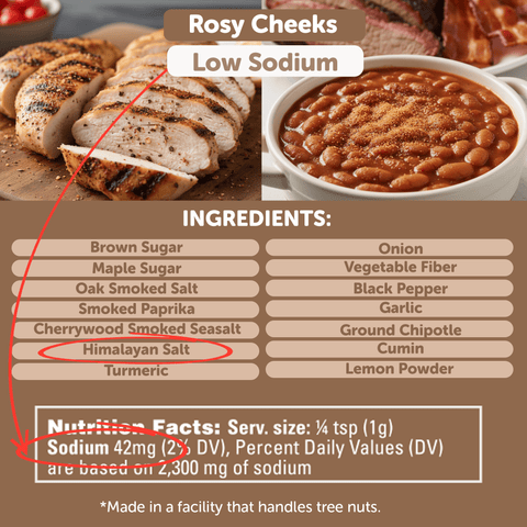 Rosy Cheeks Maple Bourbon Low Sodium BBQ Seasoning FreshJax