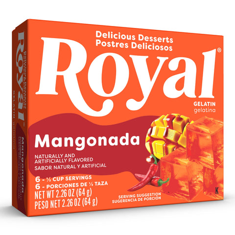 Royal Mangonada Gelatin Dessert Mix, Fat-Free, 6 Servings, 2.26 oz Box