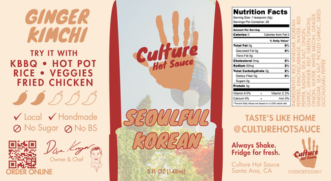 Seoulful Ginger Kimchi Hot Sauce Bold Fermented Korean Hot Sauce Seoulful Korean