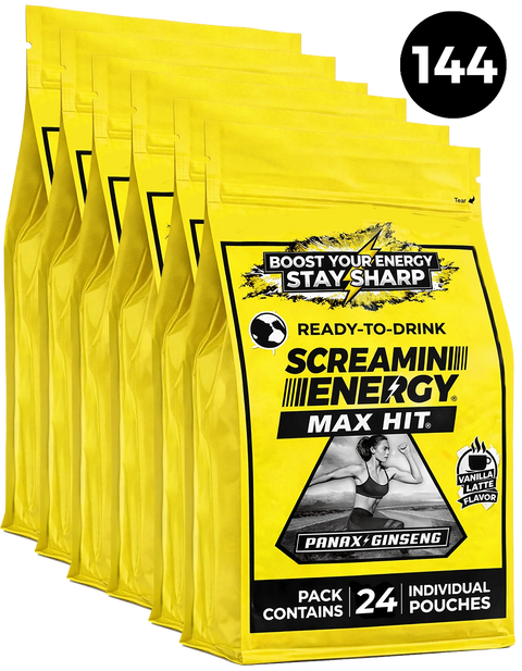 Screamin Energy Vanilla Latte Sugar Free Liquid Energy Shot