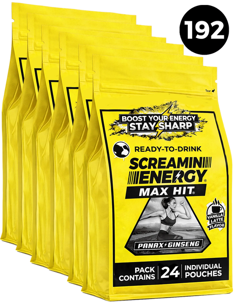 Screamin Energy Vanilla Latte Sugar Free Liquid Energy Shot