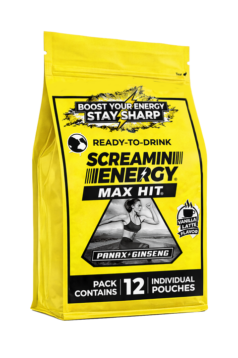 Screamin Energy Vanilla Latte Sugar Free Liquid Energy Shot