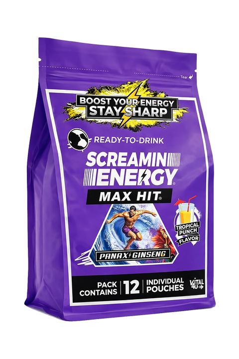 Screamin Energy Tropical Punch Sugar Free Liquid Energy Shot