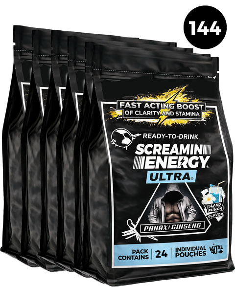 Screamin Energy Ultra 200 mg Caffeine Liquid Energy Shot Island Punch