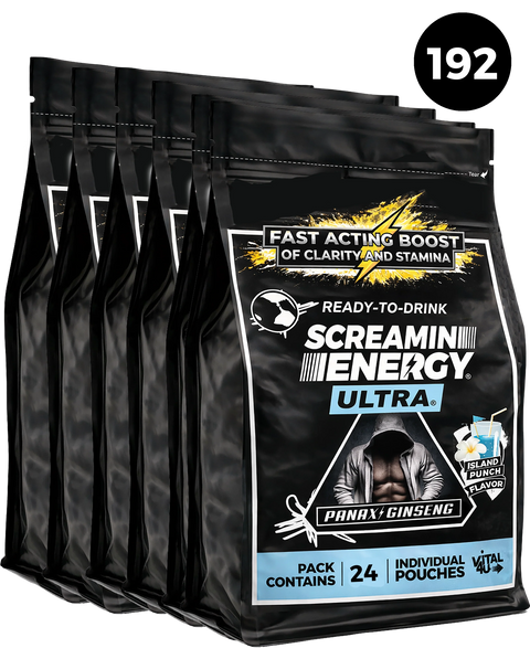 Screamin Energy Ultra 200 mg Caffeine Liquid Energy Shot Island Punch