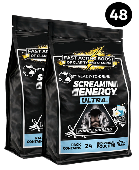 Screamin Energy Ultra 200 mg Caffeine Liquid Energy Shot Island Punch