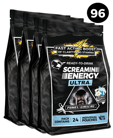 Screamin Energy Ultra 200 mg Caffeine Liquid Energy Shot Island Punch