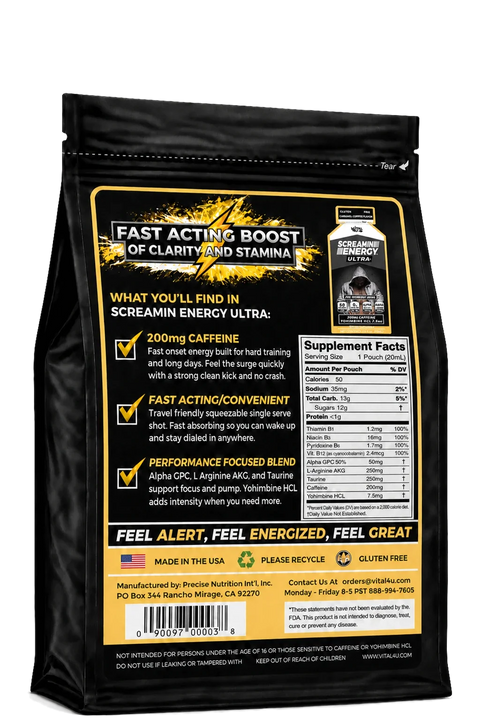 Screamin Energy Ultra Caramel Coffee Ultra-Strength Liquid Energy Shot