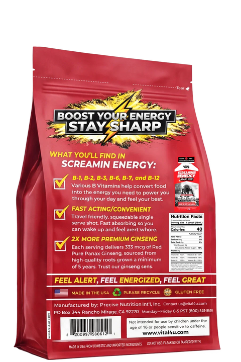 Screamin Energy Coffee Mocha Extra Strength Energy Shot Vital 4U