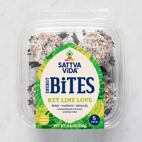 Key Lime Love Energy Bites 5 Pieces x 8 Packs Sattva Vida