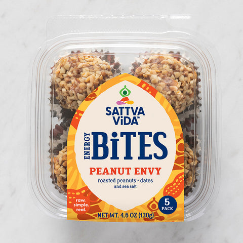 Peanut Envy Energy Bites Packs 5 pieces x 8 packs Sattva Vida