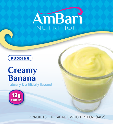 Banana Creme Pudding 12g Protein Weight Loss Pudding Snack AmBari Nutrition