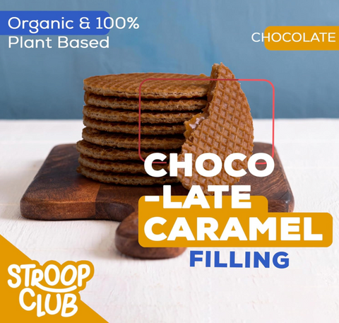 Chocolate Caramel Plant Based Organic Stroopwafels Box Stroop Club