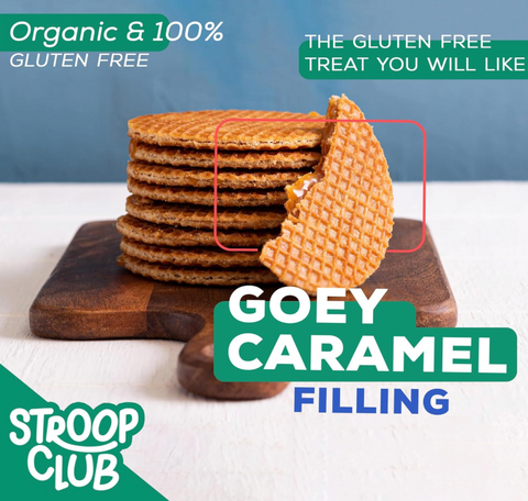 Gluten Free Traditional Caramel Stroopwafels 12 Packs Case Stroop Club