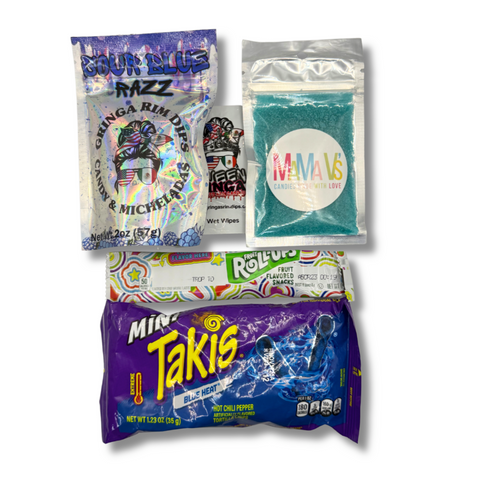 Blue Raz Sour Pickle Kit Unique Snack Box Mama V