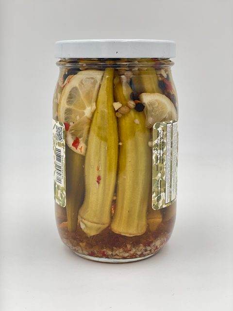 Zesty Tangy Herbaceous Pickled Okra 17 oz Glass Jar The Zesty Okra