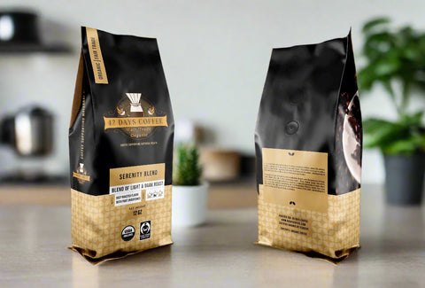 Serenity Blend - Gourmet Organic Light & Dark Roast Coffee