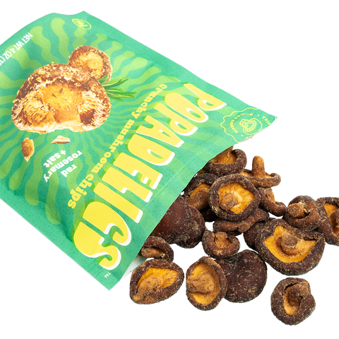 Popadelics Crunchy Mushroom Chips — Variety Pack | All 3 Flavors | 6-Pack
