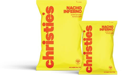 Nacho Inferno Heat Potato Chips 6 Bags 1.5oz Christie's