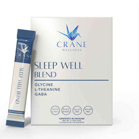 Sleep Well Blend Melatonin-Free Dietary Supplement Powder Crane Wellness