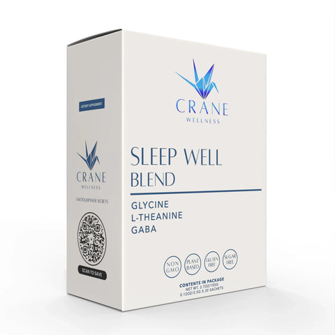 Sleep Well Blend Melatonin-Free Dietary Supplement Powder Crane Wellness