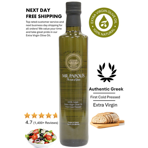 Extra Virgin Olive Oil High Polyphenols 500 ml Bottle Mr. Papou's