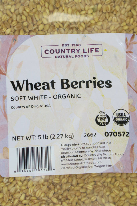 Wheat Berries, Soft White, Organic