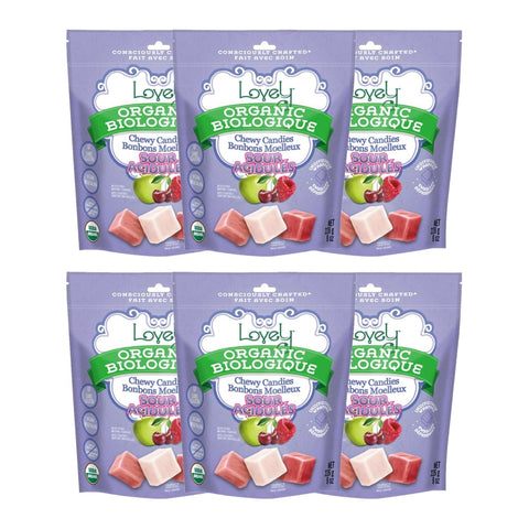 Organic Sour Chewy Candies Vegan Sour Fruit Chews Lovely Candy Co.