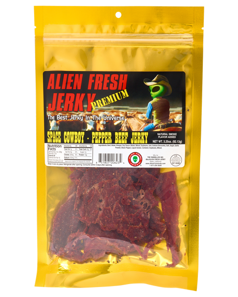 Space Cowboy Pepper Seasoned Beef Jerky Alien Fresh Jerky