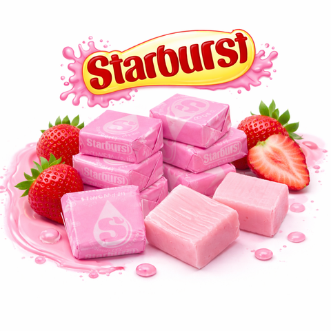 Starburst Strawberry Flavor All Pink Fruit Chews Bulk Value Bag