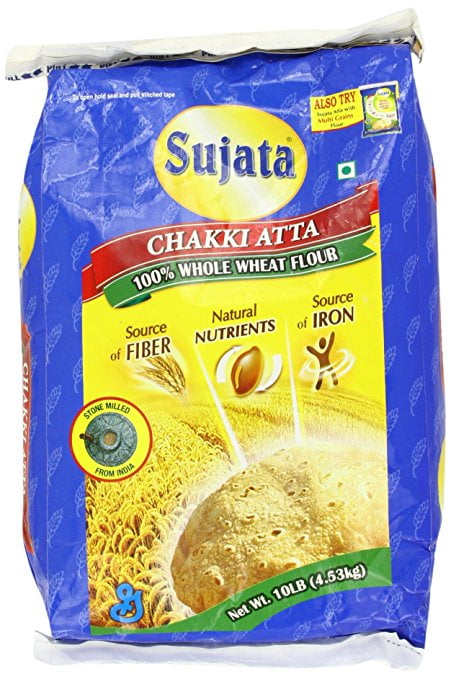 Sujata Chakki Atta, Whole Wheat Flour, 10-Pound Bag