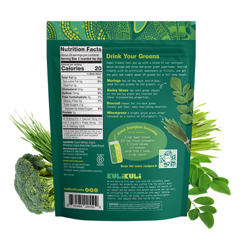 Super Greens Organic Nutrient-Dense Performance Blend Kuli Kuli