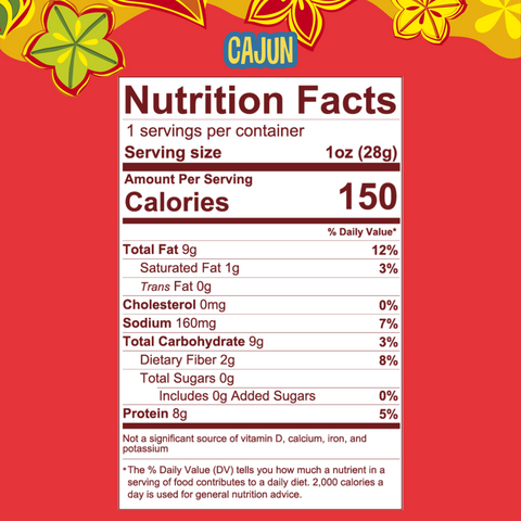 Cajun Flavor 5lb Incan Seeds Snack Bag Brass Roots