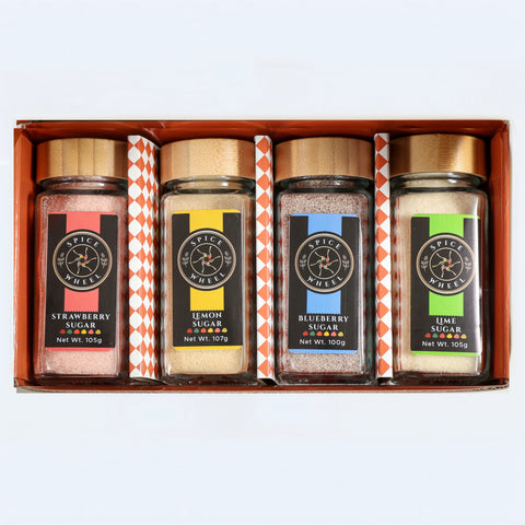 Flavored Sugar Gift Set Citrus Berry 4-Pack Mocktail Sugar