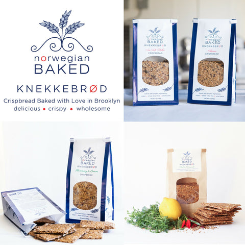 Norwegian Baked Knekkebrød Seeded Fiber-Rich Cracker Bag