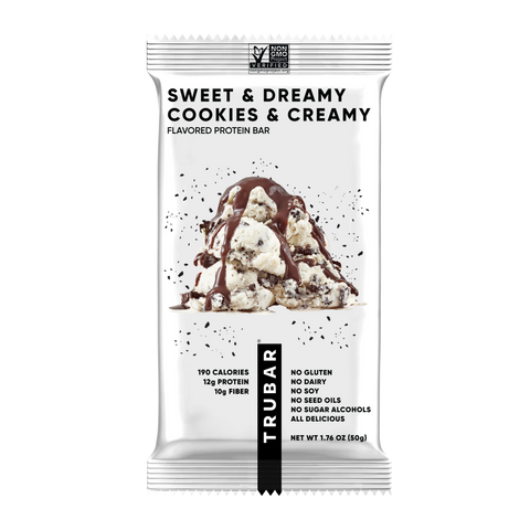 Cookies and Creamy Sweet & Dreamy Protein Bar 12g Plant Protein TRUBAR