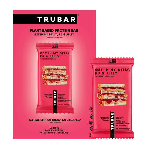 PB & Jelly Classic Peanut Butter and Jelly Protein Bar TRUBAR
