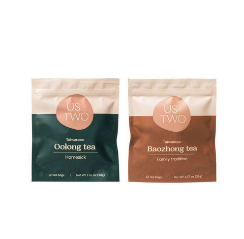Oolong Tea and BaoZhong Tea Traditional Taiwanese Tea Set Us Two Tea
