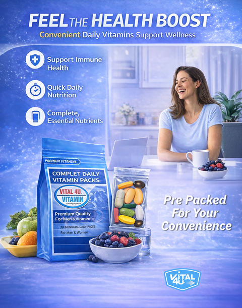 Vital 4U Premium 30-Day Multivitamin Daily Convenience Pouches