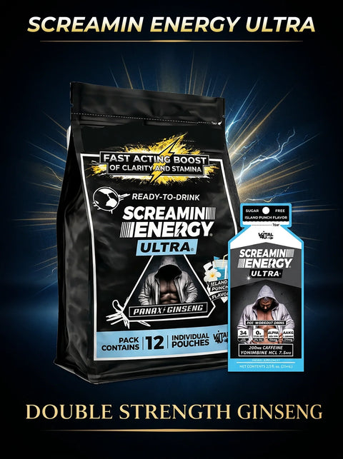 Screamin Energy Ultra 200 mg Caffeine Liquid Energy Shot Island Punch