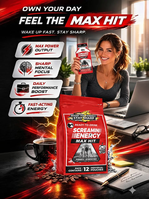 Screamin Energy Coffee Mocha Extra Strength Energy Shot Vital 4U