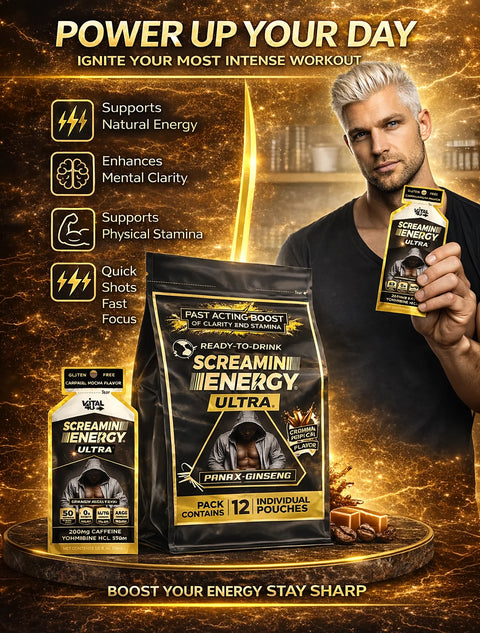 Screamin Energy Ultra Caramel Coffee Ultra-Strength Liquid Energy Shot