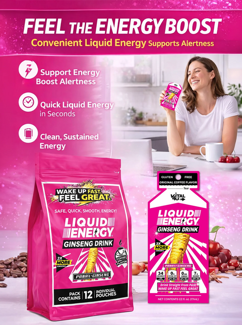 Liquid Energy Ginseng Original Coffee Energy Drink
