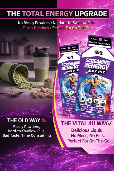Screamin Energy Tropical Punch Sugar Free Liquid Energy Shot