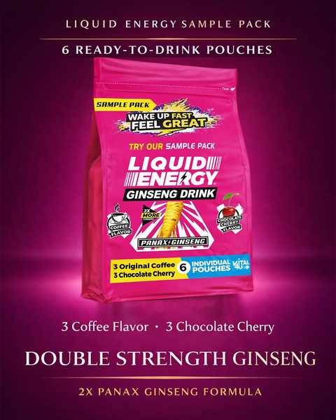 Liquid Energy Ginseng Sample Pack 6 Pouches Vital 4U