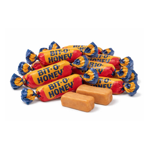 Bit-O-Honey Individual Wrapped Honey Almond Taffy Candy Bulk Value Bag