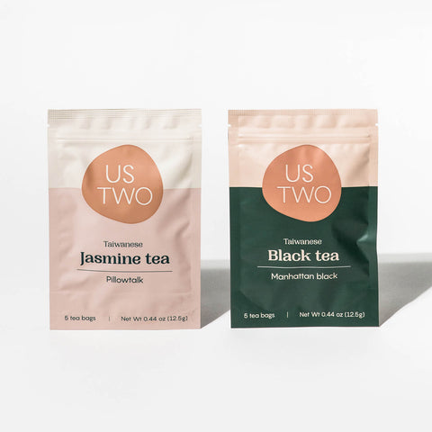Black Tea and Jasmine Tea Uplifting and Relaxing Tea Duo Us Two Tea