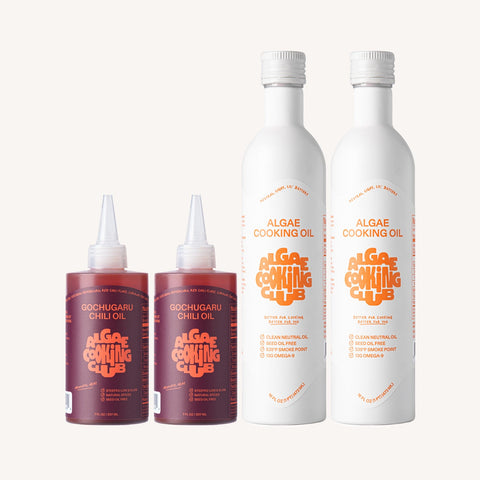 Chef-grade algae oil high smoke point and gochugaru chili oil bundle