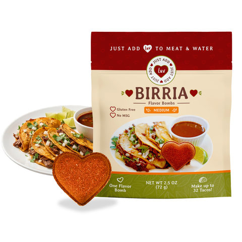 Birria Luv Bombs Mild or Medium Flavor Concentrated Seasoning Blend Just Add Luv